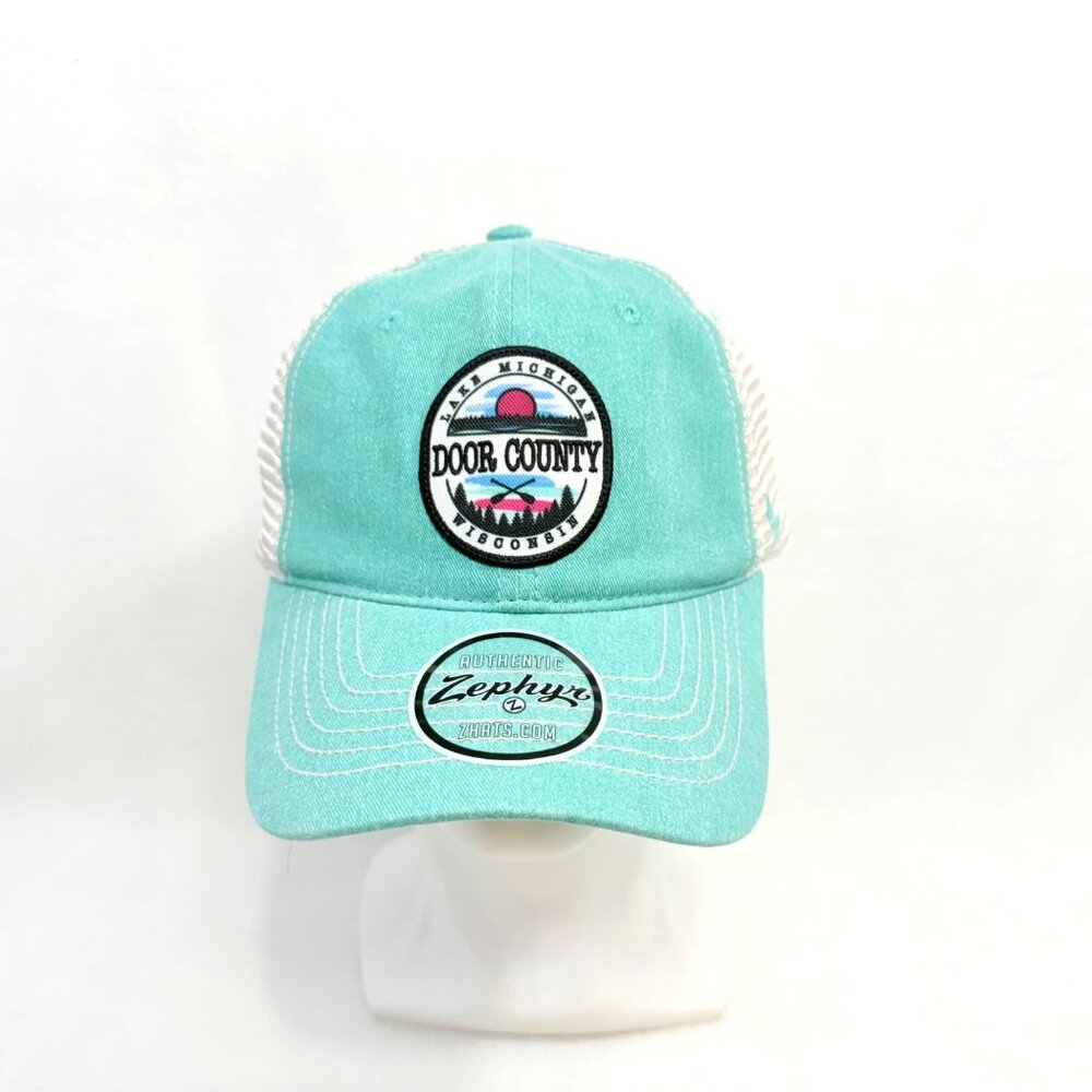 Door County Trucker Style Mesh Snapback Cap/Hat - Unisex - NWT